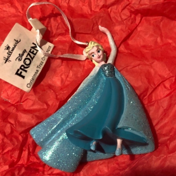 2 NWT Disney Hallmark Frozen Anna and Elsa Christmas tree ornaments - Picture 2 of 5